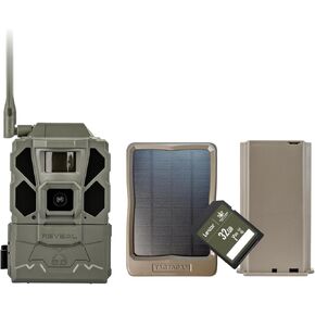 TACTACAM Reveal X Gen 3.0 Cellular Trail Camera - Multi Carrier, HD Photo & Videos, Pre-Installed Antenna, Built-in GPS, Low-Glow IR Flash + Solar Panel, Lipo Lithium Battery Pack, & 32GB SD Card