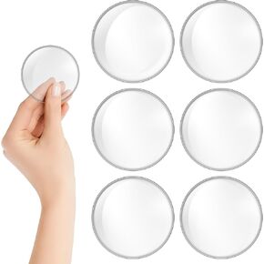 6 PCS Door Stopper Wall Protector - Clear Square Wall Protectors for Door Knobs Self Adhesive Rubber Door Handle Bumper for Walls, Shock Absorbent Wall Protector from Door Knob