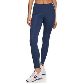Tommy Hilfiger Women's Performance Workout High Waisted Leggings, Navy, Medium