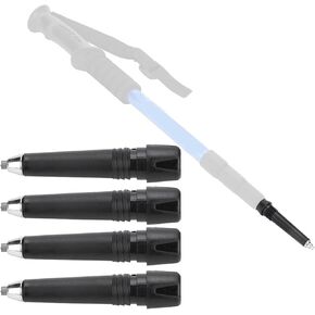 4 Pcs Trekking Poles Universal Carbide Tips, Hiking Stick Tips, Hiking Pole Tips,Portable Replacement Tip with Carbon Tungsten Steel, for Hiking Walking Treking