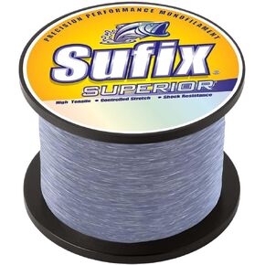 Sufix Superior Spool Size Fishing Line (Smoke Blue, 50-Pound)
