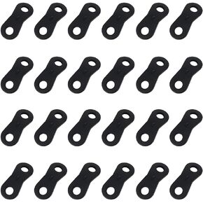 24 Pieces Cord Adjuster Tent Tensioners Guyline Cord Adjuster Rope Adjuster Aluminum Alloy Wind Rope Buckle 2 Hole Rope Guyline Adjuster for Tent Camping Hiking, Black