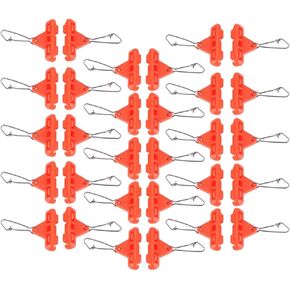 Zip Slider Boom, 30pcs Professional Fishing Braid Line Sinker Weight Connector Slide Rig Booms with Lock Snaps Fishing Saltwater Tackle Accessories for Boat Sea Surf Sliding Fishing Rigs Bottom Rigs
