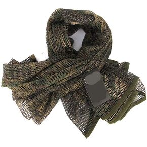 Camo Mesh Net Scarf Military Tactical Sniper Face Veil Camping Hunting War Game CS 190x90cm