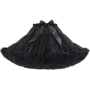 Women's Petticoat Skirt Elastic High Waist Ballet Sweet Puffy Skirt Princess Mesh Tulle Fluffy Skirts