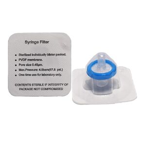 ADVANGENE Syringe Filter Sterile. PVDF, 0.1 Micron 30mm Blue (30/pk)