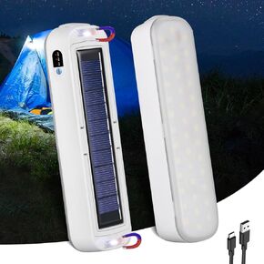 Camping Lantern Solar, LED Camping Lanterns Rechargeable 5 Modes, Camping Light with Magnet and Hook 5000mAh, Portable Waterproof Camp Light for Camping Emergency Power Outage for Gift-White