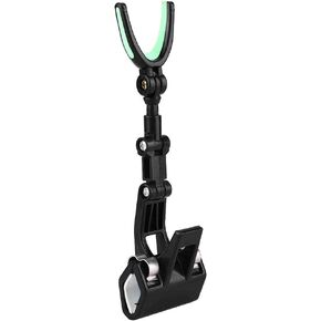 Durable Fishing Clamp Holder V Shape Fishing Rod Pole Plastic Support Adjustable Rotating Head Fishing Clamp Holder