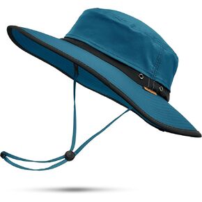Sukeen Wide Brim Sun Hats for Men Women Lightweight Fishing Hat UPF50+ Foldable Bucket hat for Fishing Hiking Beach Outdoor