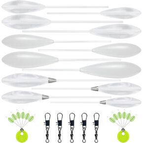 25/29Pcs Fishing Clear Casting Bobbers Kit, Bombarda Casting Sinking Floats Rubber Bobber Stoppers Swivels Snaps Accessories Kit Fly Fishing Spinning Floats in Saudi Arabia