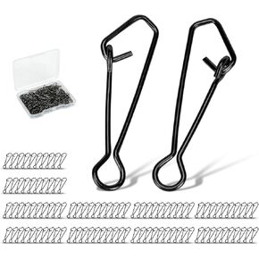 High-Strength Fishing Snaps Stainless Nice Snaps Fishing Clips Lure Hook Connector Quick Change Lock Saltwater Fishing Accessories (0# (25lb) / 100PCS)