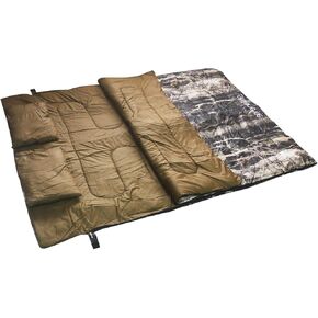 حقيبة نوم مزدوجة من سيرين لايف مع وسادتين، خفيفة الوزن، مقاومة للماء، محمولة، مثالية للتخييم والمشي لمسافات طويلة، صغيرة الحجم وقابلة للغسل، قابلة للفصل إلى حقيبتين للنوم in Kuwait