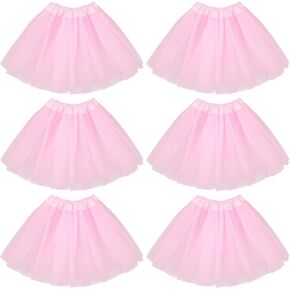 kilofly 6pc White Girls Ballet Tutu Kids Birthday Princess Party Favor Dress Skirt Set