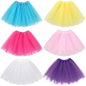 kilofly 6pc White Girls Ballet Tutu Kids Birthday Princess Party Favor Dress Skirt Set in Saudi Arabia