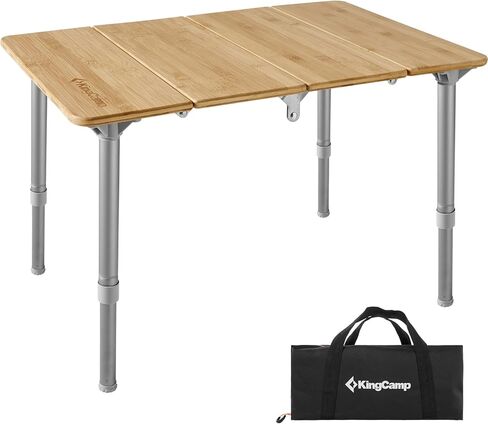 طاولة قابلة للطي KingCamp KC1913 USVC، مقاس 23.6 × 15.7 × 10.6/15.7 بوصة، باللون الأصفر _ 23.6 بوصة × 15.7 بوصة in Saudi Arabia
