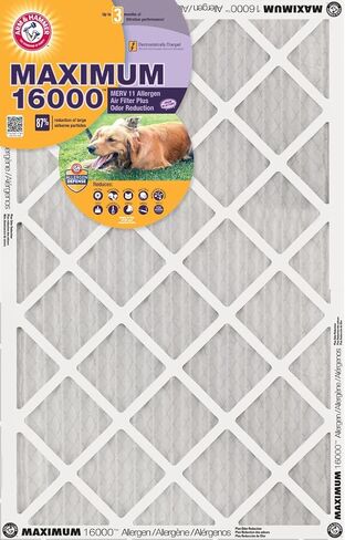 Arm & Hammer Max Allergen & Odor Reduction 16x24x1 Air and Furnace Filter, MERV 11, 4-Pack in Saudi Arabia