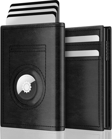 محفظة Meedo الذكية للرجال، محفظة منبثقة للرجال متوافقة مع AirTag، محافظ حامل بطاقات RFID مع إغلاق مغناطيسي، كربون in Kuwait
