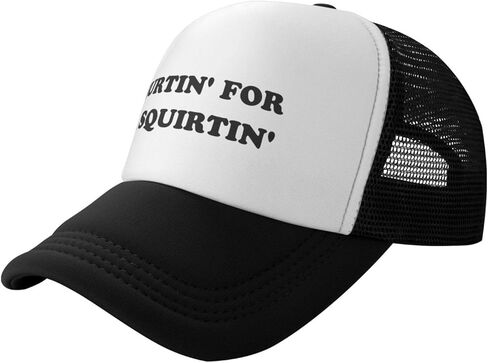 Hurtin for A Squirting Hat قبعات سائقي الشاحنات المضحكة قبعة الصيد الكلاسيكية القابلة للتعديل للرجال والنساء باللون الأسود in Kuwait