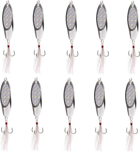 Casting Fishing Spoons Lures Saltwater Jigging Spoons Fishing Tackle Bait with Treble Hooks Hard Metal Spoon Lures for Salmon Bass in Saudi Arabia