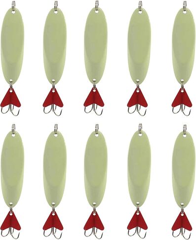 Casting Fishing Spoons Lures Saltwater Jigging Spoons Fishing Tackle Bait with Treble Hooks Hard Metal Spoon Lures for Salmon Bass in Saudi Arabia
