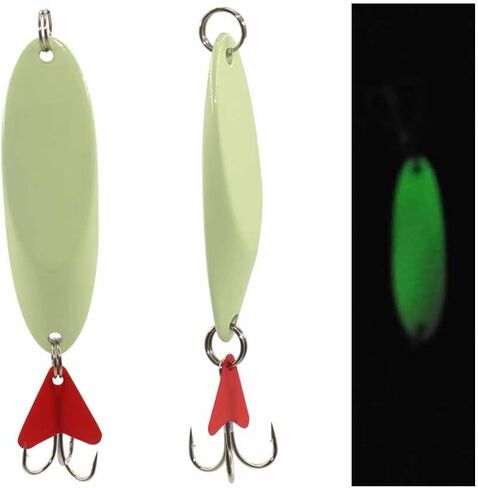 Casting Fishing Spoons Lures Saltwater Jigging Spoons Fishing Tackle Bait with Treble Hooks Hard Metal Spoon Lures for Salmon Bass in Saudi Arabia