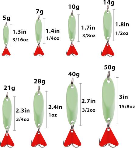 Casting Fishing Spoons Lures Saltwater Jigging Spoons Fishing Tackle Bait with Treble Hooks Hard Metal Spoon Lures for Salmon Bass in Saudi Arabia