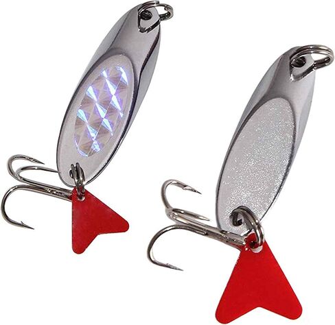 Casting Fishing Spoons Lures Saltwater Jigging Spoons Fishing Tackle Bait with Treble Hooks Hard Metal Spoon Lures for Salmon Bass in Saudi Arabia