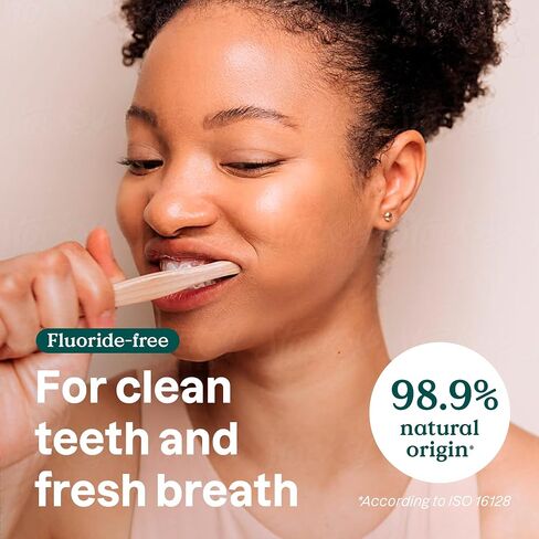 ATTITUDE Fluoride-Free Toothpaste, Plant- and Mineral-Based Ingredients, Vegan, Cruelty-Free and Sugar-Free, Whitening, Peppermint, 4.2 Oz (16741) in Saudi Arabia