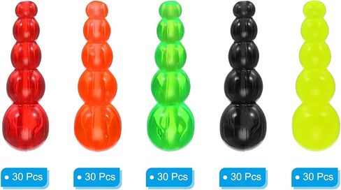 PATIKIL Stacked Fishing Beads, 150 Pack Plastic Fishing Bead Lure Tackle Inline Making Supplies for Saltwater Freshwater, Multicolor in Saudi Arabia