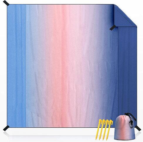 BeeGreen Beach-Gifts-Sandproof-Blanket - حصيرة الشاطئ للضروريات الخارجية، بطانية كبيرة للعطلات والتخييم والنزهات، ملحقات الشاطئ التي يجب أن تمتلكها للسفر والمشي لمسافات طويلة للبالغين وألعاب الشاطئ in Kuwait