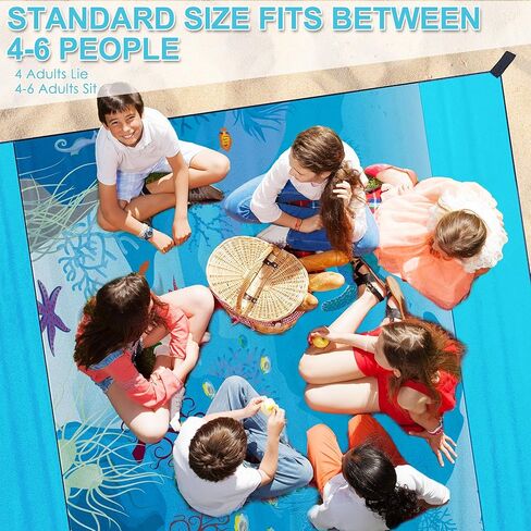 BeeGreen Beach-Gifts-Sandproof-Blanket - حصيرة الشاطئ للضروريات الخارجية، بطانية كبيرة للعطلات والتخييم والنزهات، ملحقات الشاطئ التي يجب أن تمتلكها للسفر والمشي لمسافات طويلة للبالغين وألعاب الشاطئ in Kuwait