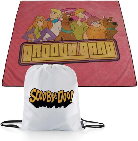 PICNIC TIME Scooby Doo Impresa Picnic Blanket, Lightweight Beach Blanket, Machine Washable, (Black and White) in Saudi Arabia