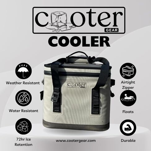 Cooter Flip Top 18 Can Soft Travel Super Cooler Ice Chest, Hight Perfromance Insulation, Waterproof, Floats, Ideal for Camping, Beach, Picnic, Boating, Parties in Saudi Arabia