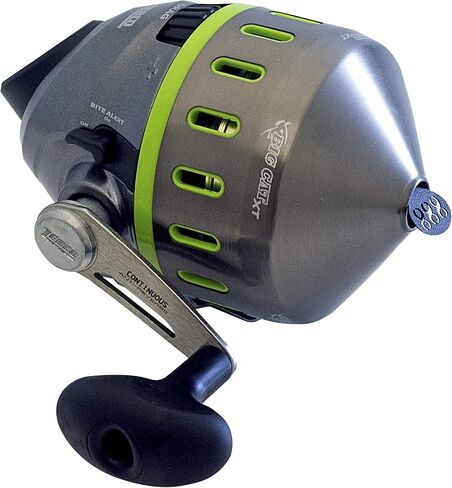 بكرة صيد السمك Zebco Big Cat XT Spincast، 4 محامل (3 + قابض)، مقاومة فورية للعكس مع تروس ناعمة ومحاذاة بدقة، مقاس 80، أزرق/أخضر in Kuwait