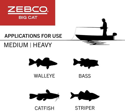 بكرة صيد السمك Zebco Big Cat XT Spincast، 4 محامل (3 + قابض)، مقاومة فورية للعكس مع تروس ناعمة ومحاذاة بدقة، مقاس 80، أزرق/أخضر in Kuwait