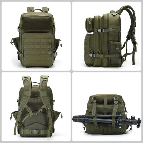 Tactical Backpack - Military Molle Bag 3 Days Pack for men and Women Large Assault Rucksack 45L (Khaki) in Kuwait