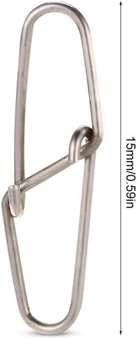 Fishing Duo-Lock Snap Hooked Snap,100PCS Stainless Steel Fishing Ball Bearing Swivels with Duo Lock Snaps High Strength Clip Fishing Connector Swivels Lock Snaps in Saudi Arabia