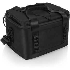 PICNIC TIME Tarana Superthick Cooler Bag with Removable Shoulder Strap, 12 Can Insulated Soft Cooler, Beach Cooler, Insulated Camping Cooler, Picnic Cooler, (Black)
