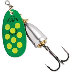 Blue Fox Classic Vibrax 05 Tackle, Fluorescent Green/Fluorescent Yellow/Silver UV, 7/16