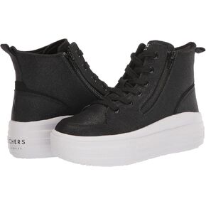 Skechers Kids Girls Hyperlift Sneaker, Black, 2.5 Little Kid
