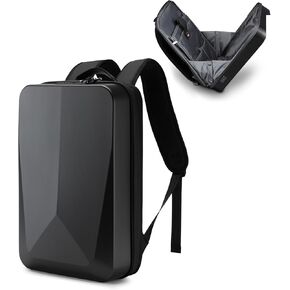 JUMO CYLY Anti-Theft HardShell Laptop Backpack, Expandable Waterproof Travel Backpack with USB Charging Port TSA Lock Gaming Computer Bag Business for 17 Inch
