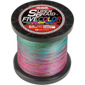 Yo-Zuri YZ-SB-65LB-5C-3300YD: Superbraid Five Color 3300Yds 65Lbs, (5 Color)