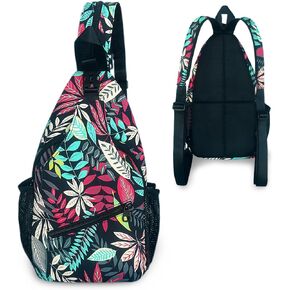Leopard Print Sling Bag For Women Men Crossbody Chest Bag Trendy Shoulder Bags Backpack Two-Purpose Bag Casual Daypacks Belt Bag For Travel Hiking