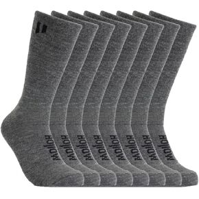HOLLOW Alpaca Crew Socks for Men and Women, Hiking, Biking, Outdoors, Designed for Comfort and Performance, Hypoallergenic, Lightweight, Moisture Wicking with Light Compression, Extra Large, Black