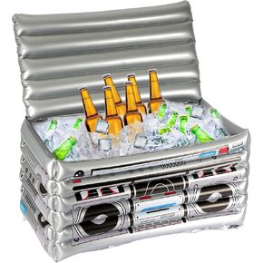 Inflatable Party Cooler, Radio Design Style Party Inflatable Drink Cooler Inflatable Party Cooler for 80s 90s Party Decoration