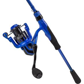 Lunkerhunt AUX Spinning Rod and Reel Combo | Fishing Rod Combo 7ft (Blue)