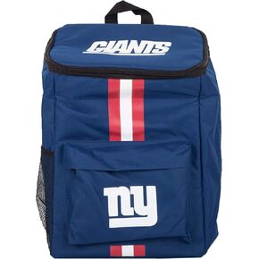 New York Giants 36 Can NFL Cooler Backpack – Portable Soft Sided Ice Chest – Insulated Bag Holds 36 Cans Plus a Wine Bottle or Water Bottle and a Phone and Wallet - Officially Licensed Fan Gear