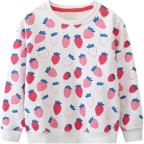 BGIRNUK Toddler Girls Boys Cotton Long Sleeve Pullover Sweatshirts Kids Dinosaur Printed Crewneck Tops