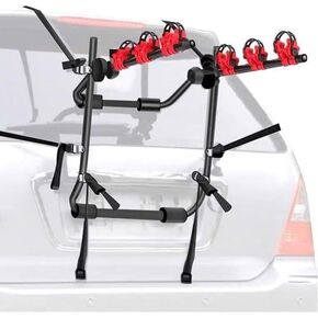 General Bike Rack Trunk Mount 3 Deluxe Bike Rack Foldable Bike Rack for Cars with 120 lbs. Capacity