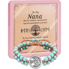Sensi Blue Sisters Gifts from Sister, Sister Birthday Gifts, Graduation Wedding Anniversary Thanksgiving Mother's Day Gifts for Women Girls Soul Sister Friend Bestie, Natural Stone Bracelets